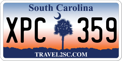 SC license plate XPC359