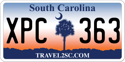 SC license plate XPC363