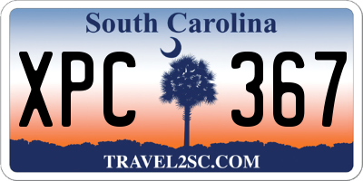 SC license plate XPC367