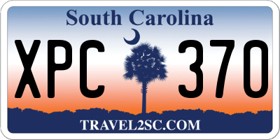 SC license plate XPC370