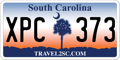 SC license plate XPC373