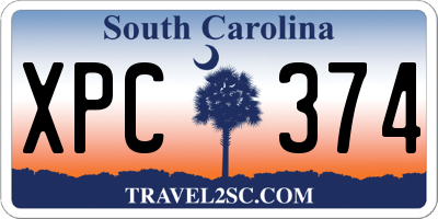 SC license plate XPC374