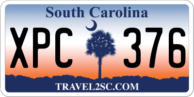 SC license plate XPC376
