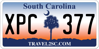 SC license plate XPC377
