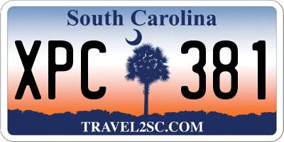 SC license plate XPC381