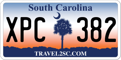 SC license plate XPC382