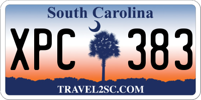 SC license plate XPC383