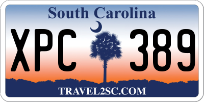 SC license plate XPC389