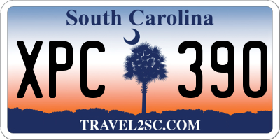 SC license plate XPC390