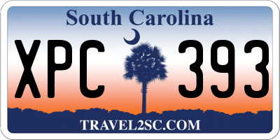 SC license plate XPC393
