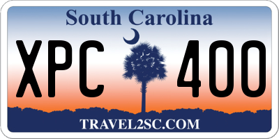 SC license plate XPC400