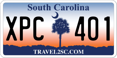 SC license plate XPC401