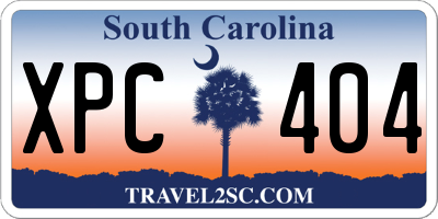 SC license plate XPC404