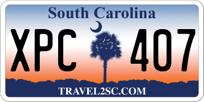 SC license plate XPC407