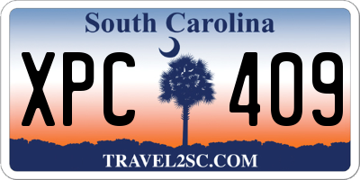 SC license plate XPC409