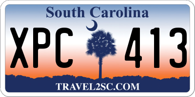 SC license plate XPC413