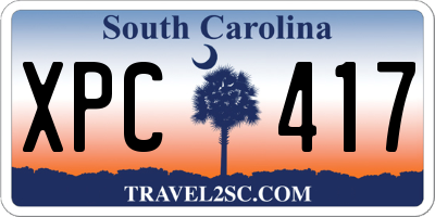 SC license plate XPC417