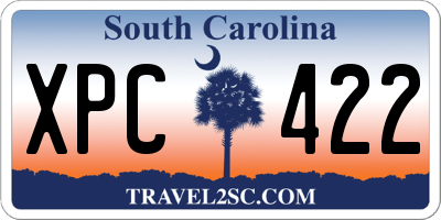 SC license plate XPC422
