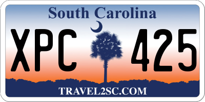 SC license plate XPC425