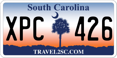 SC license plate XPC426