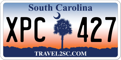 SC license plate XPC427