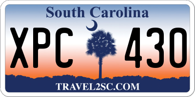 SC license plate XPC430