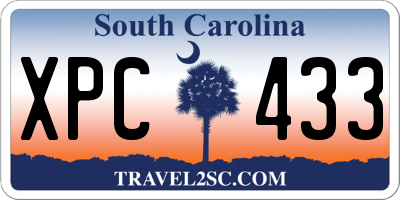 SC license plate XPC433