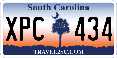 SC license plate XPC434