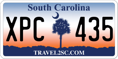 SC license plate XPC435
