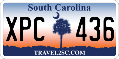 SC license plate XPC436