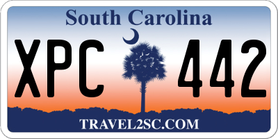 SC license plate XPC442