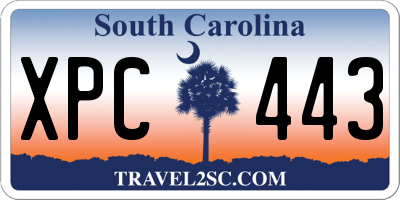 SC license plate XPC443
