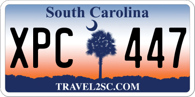 SC license plate XPC447
