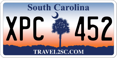 SC license plate XPC452