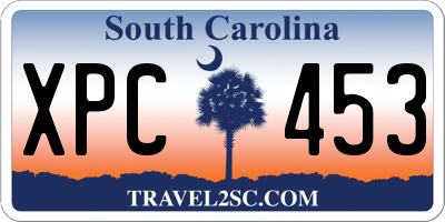 SC license plate XPC453