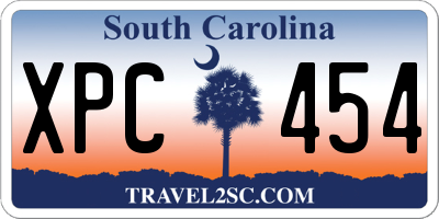 SC license plate XPC454