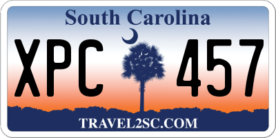 SC license plate XPC457