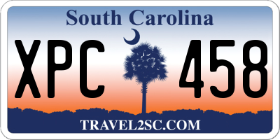 SC license plate XPC458