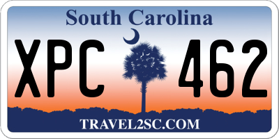 SC license plate XPC462