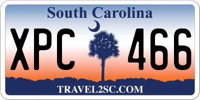 SC license plate XPC466