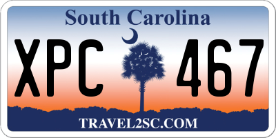 SC license plate XPC467