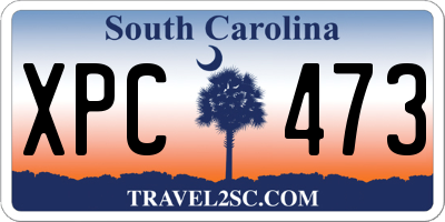 SC license plate XPC473