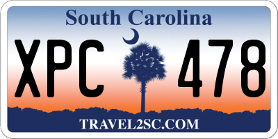 SC license plate XPC478
