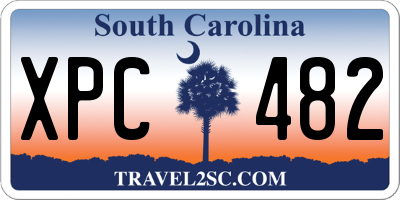 SC license plate XPC482