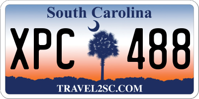 SC license plate XPC488