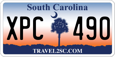 SC license plate XPC490