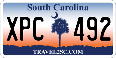 SC license plate XPC492