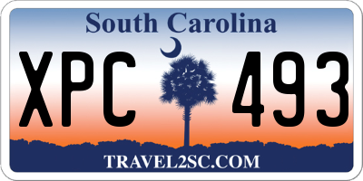 SC license plate XPC493