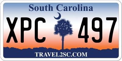 SC license plate XPC497
