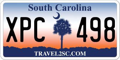SC license plate XPC498